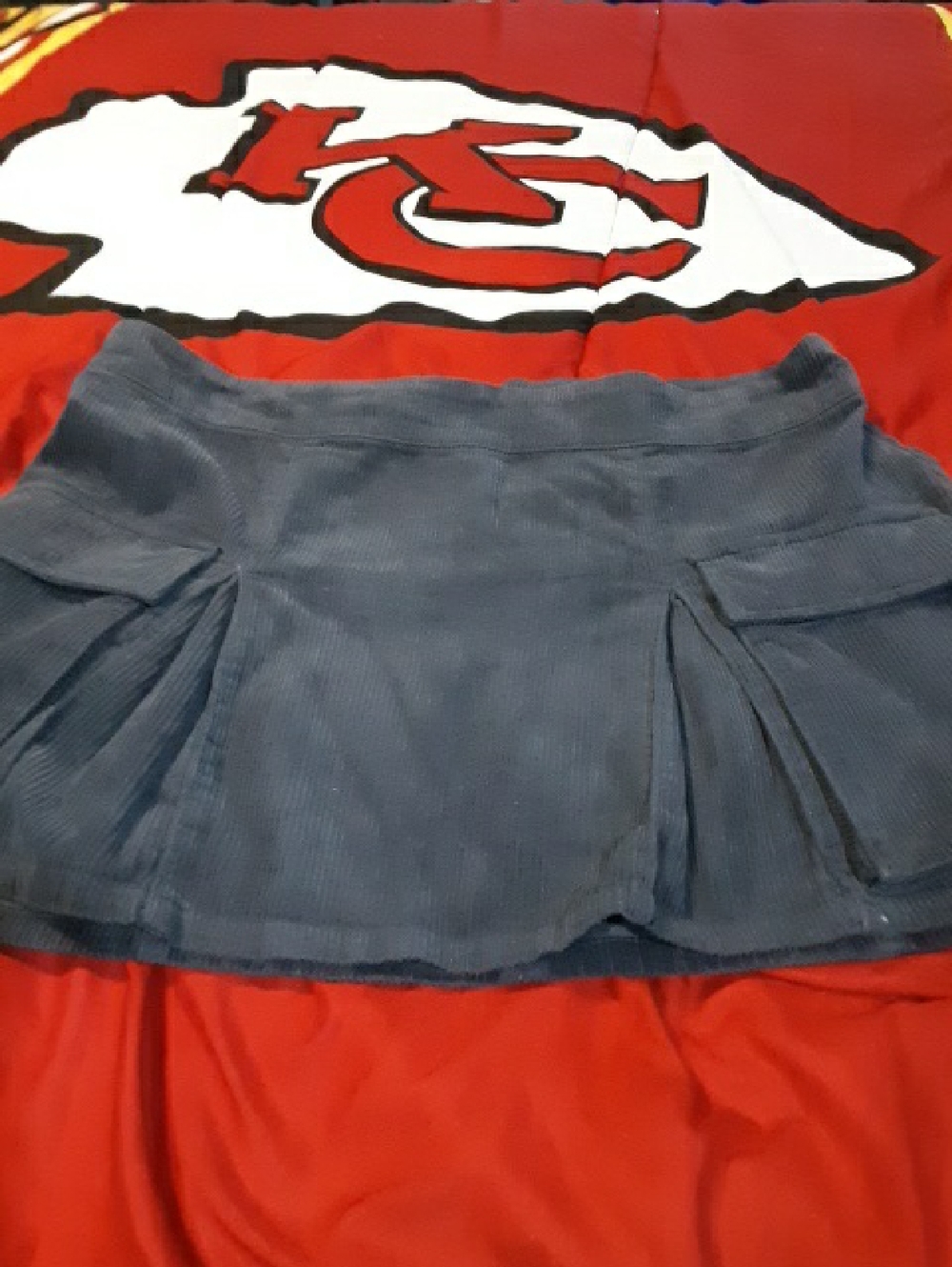 wild fable Slate Blue Corduroy Pleated Mini Skirt